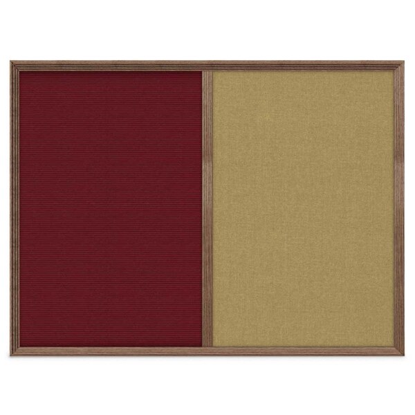 Enclosed Corkboard, 1 Door, 72"x36", 4" Fra